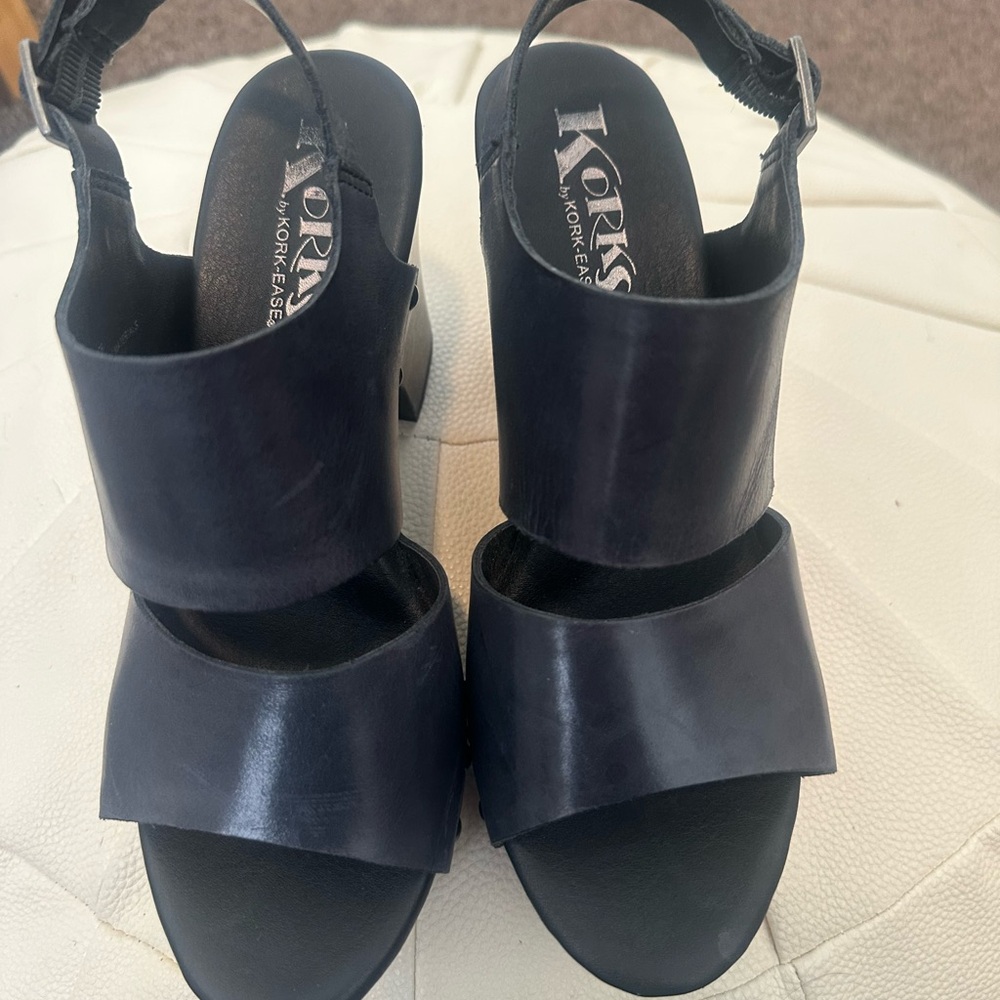Korks by Kork-Ease Annaleigh Black Platform Sandals